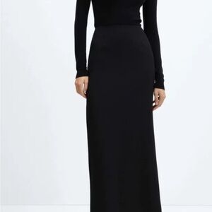 Mango Black Maxi Pencil Skirt